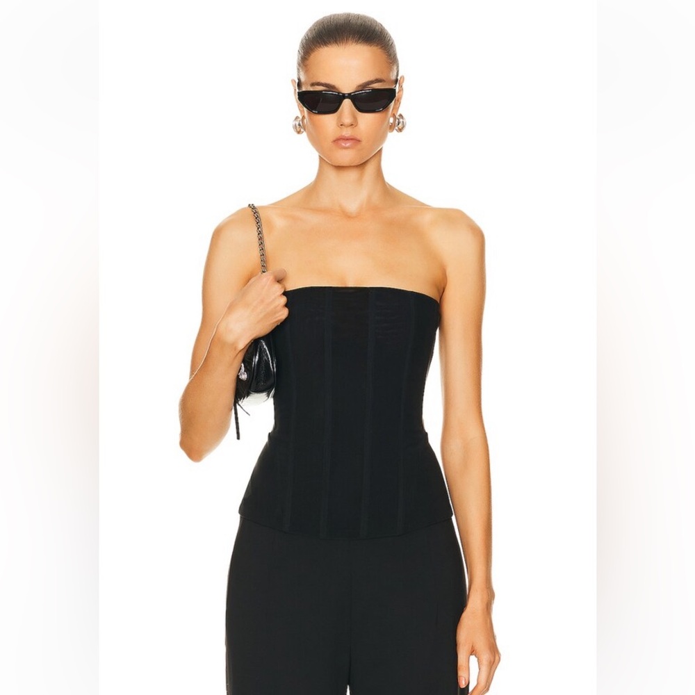 Miaou Black LIBRA Strapless Corset Top